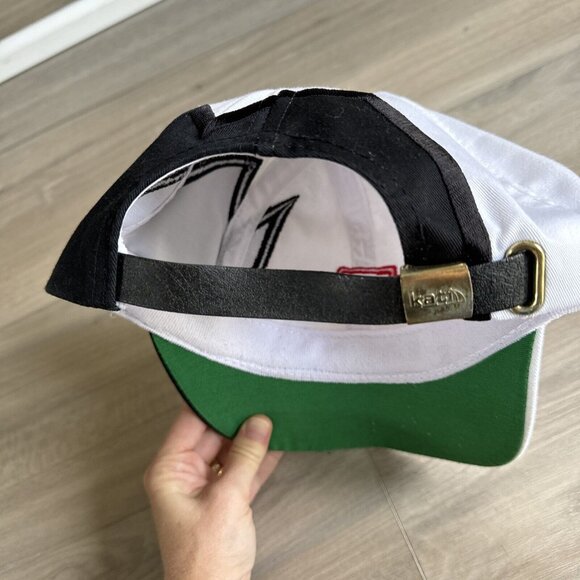 Vintage Chevrolet Shark‎ Tooth Strapback Hat Chevy Baseball Cap 90s White Black - Picture 9 of 12